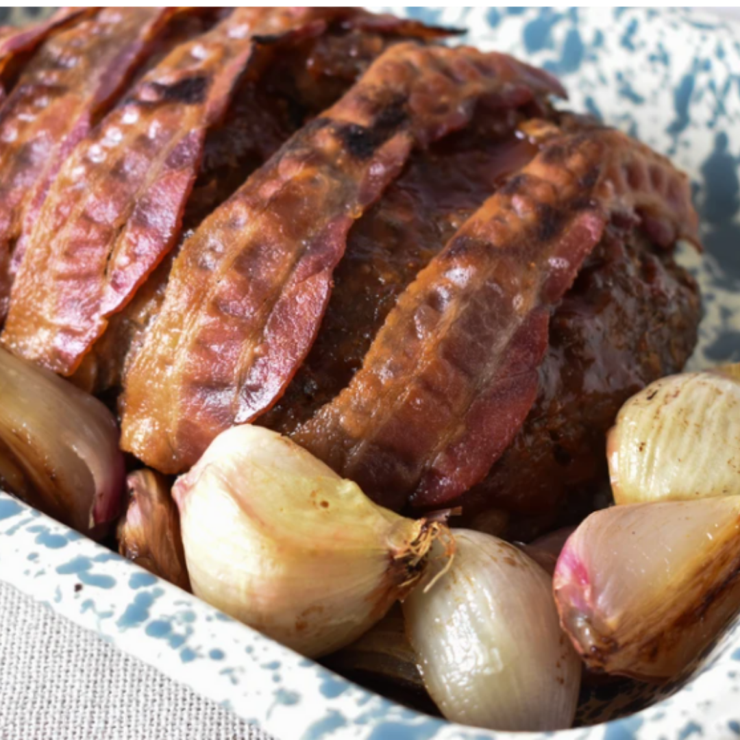 Sweet Onion Bacon Meat Loaf
