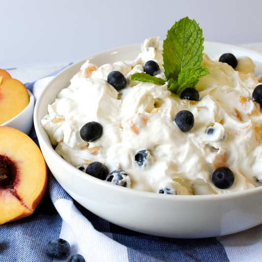 Fluffy Peaches & Cream Dessert