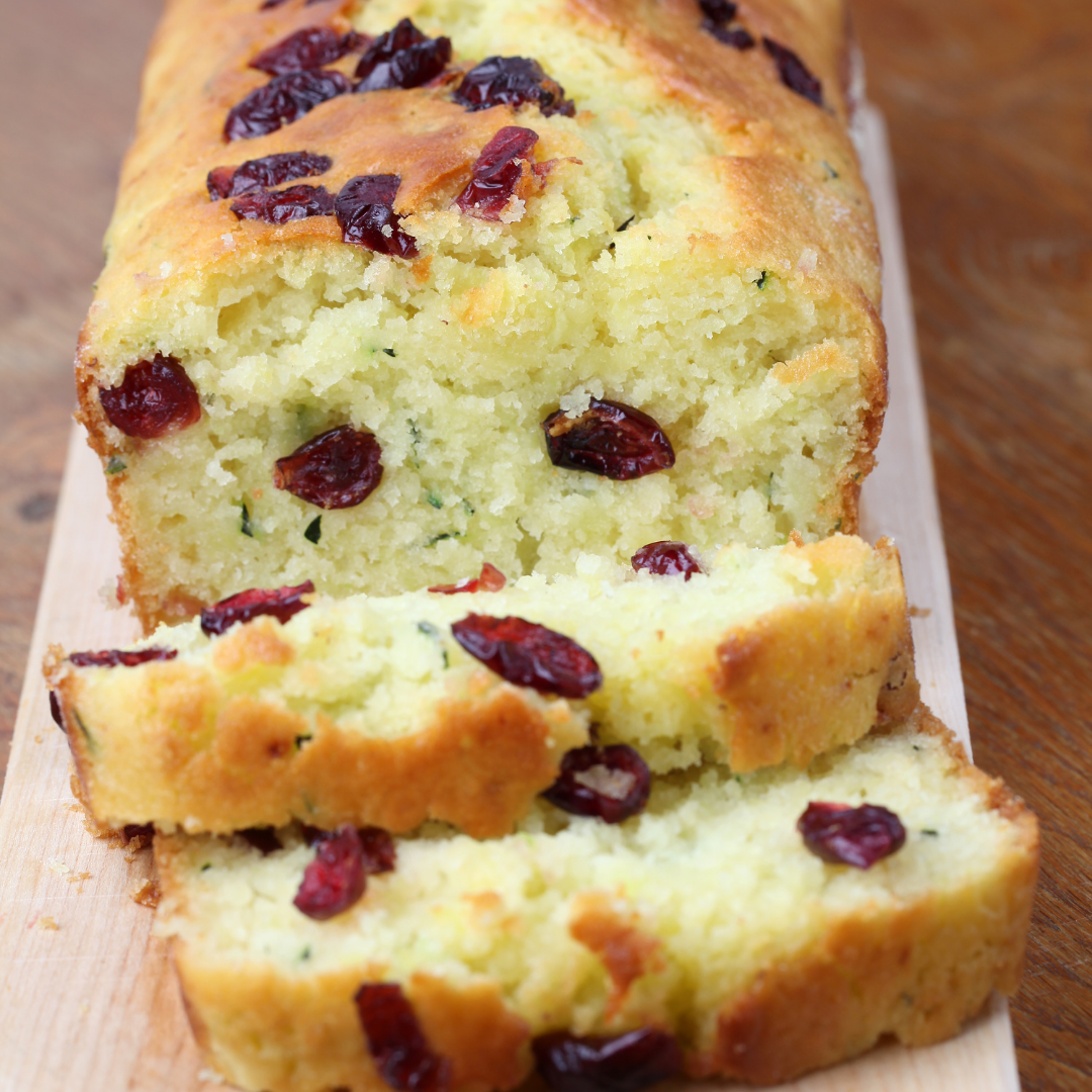 Cherry Almond Zucchini Bread