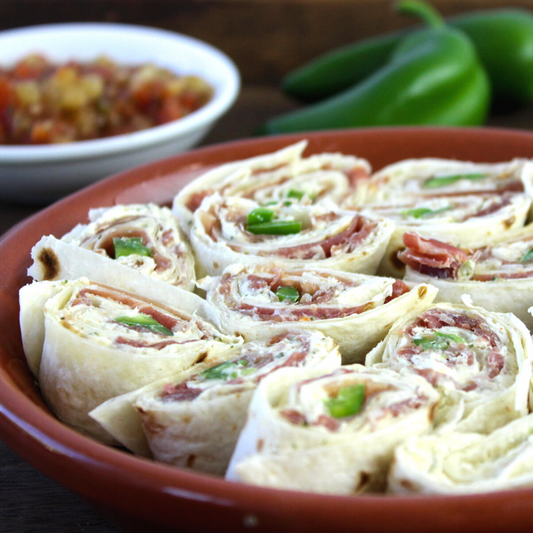 Peach Jalapeno Pinwheels