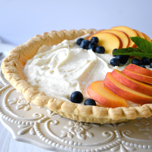 Peaches & Cream Mousse Pie