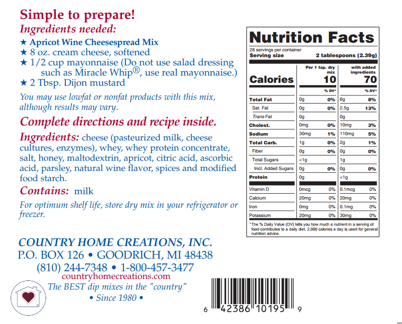 Apricot Wine Cheesespread Mix - NEW RELEASE