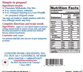 Chocolate Milkshake Dip Mix