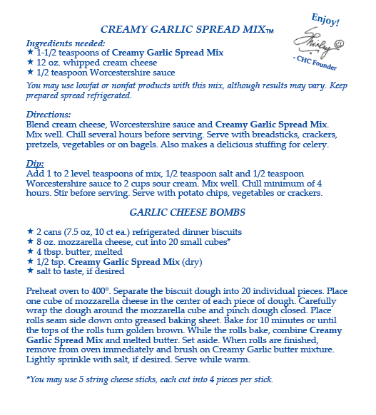 Creamy Garlic Spread Mix