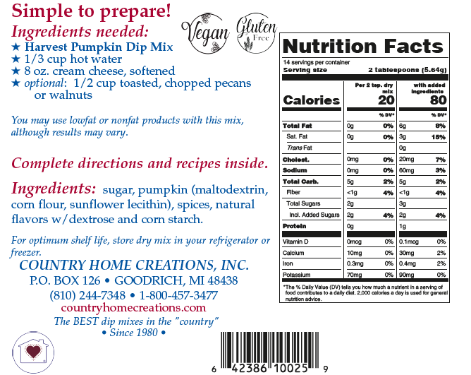 Harvest Pumpkin Dip Mix