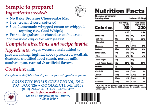 No Bake Brownie Cheesecake Mix - For a Limited time Only