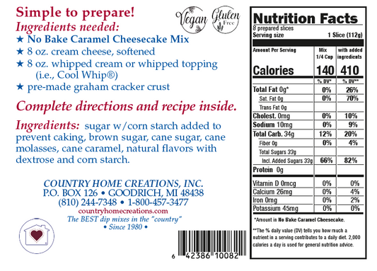 No-Bake Caramel Cheesecake Mix