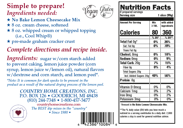 No-Bake Lemon Cheesecake Mix