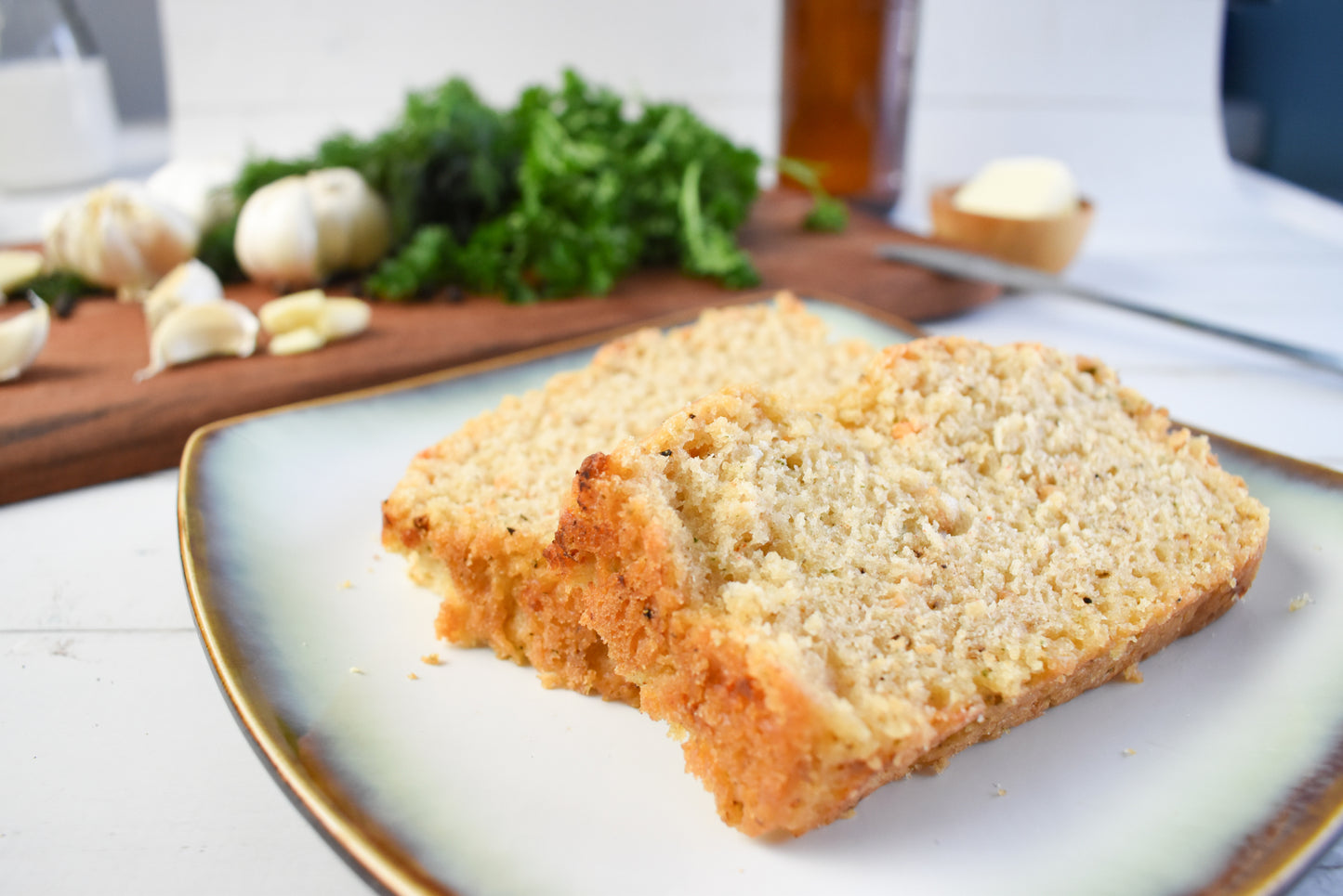 Parmesan Garlic Ranch Beer Bread