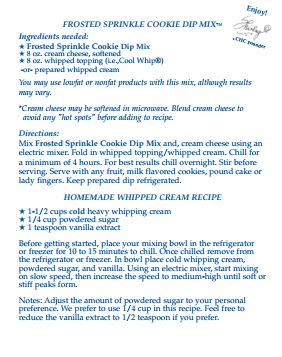 Frosted Sprinkle Cookie Dip Mix