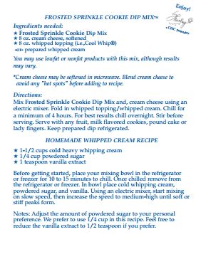 Frosted Sprinkle Cookie Dip Mix