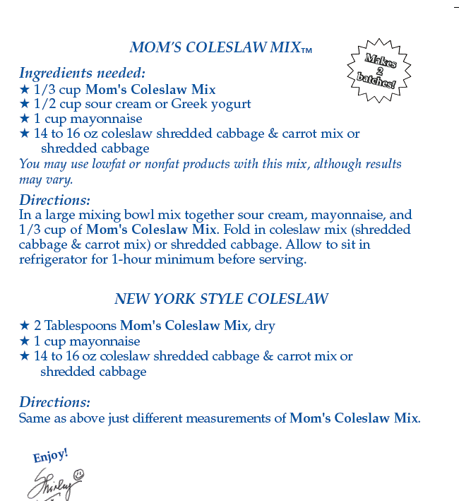 Mom's Coleslaw Mix