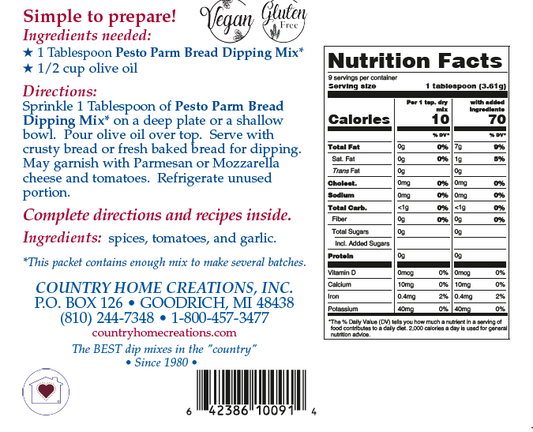 Pesto Parm Bread Dipping Mix