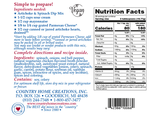 Artichoke & Spinach Dip Mix