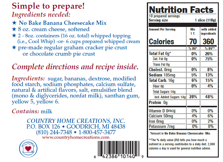 No-Bake Banana Cheesecake Mix