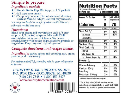 Ultimate Garlic Dip Mix