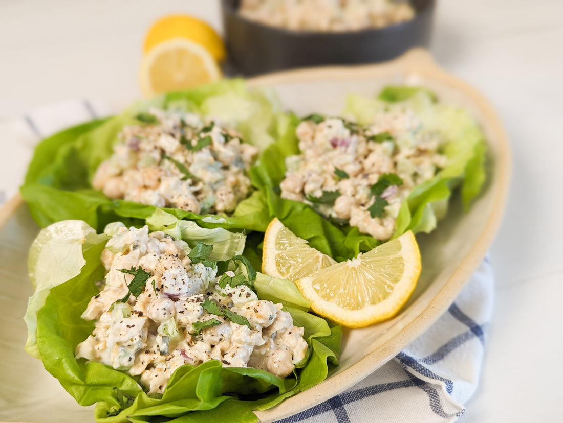 Cucumber Onion Chickpea Salad