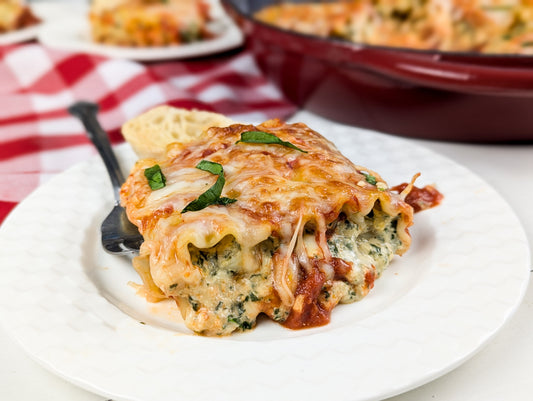 Spinach Lasagna Roll Ups