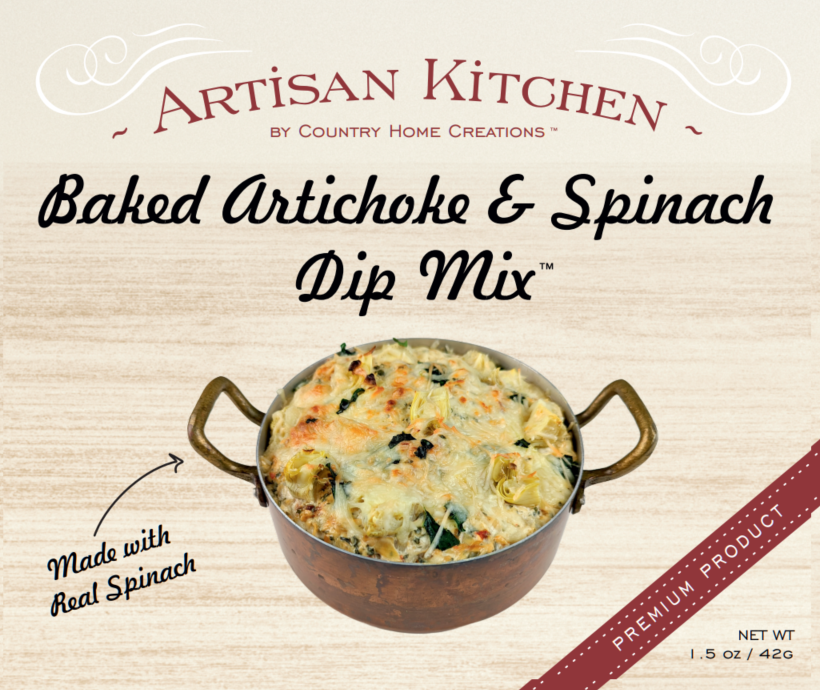 Artisan Kitchen Baked Artichoke & Spinach Dip Mix - NEW RELEASE