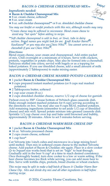 Bacon & Cheddar Cheesespread Mix