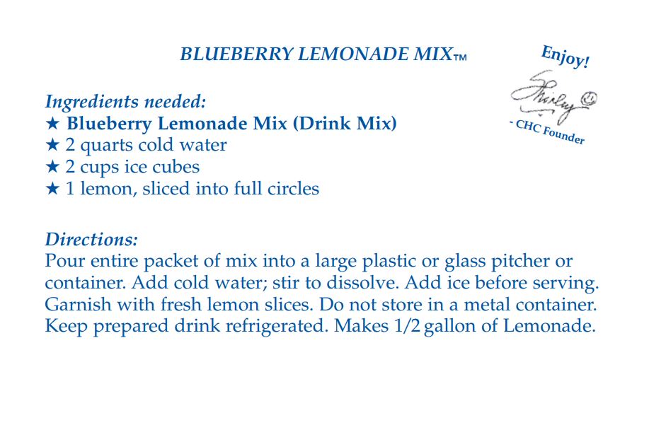 Blueberry Lemonade Mix - NEW RELEASE