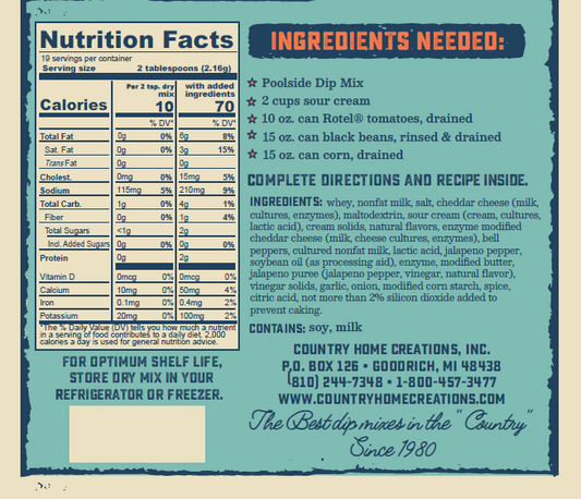 Coastal Kitchen Poolside Dip Mix-NEW RELEASE