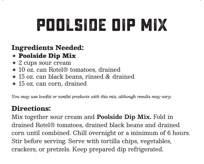 Coastal Kitchen Poolside Dip Mix-NEW RELEASE