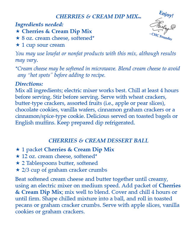 Cherries & Cream Dip Mix - NEW RELEASE