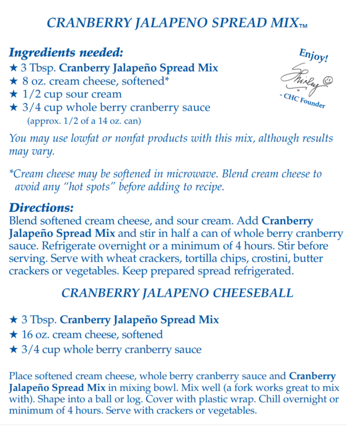 Cranberry Jalapeno Spread Mix - NEW RELEASE