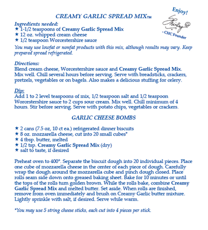 Creamy Garlic Spread Mix