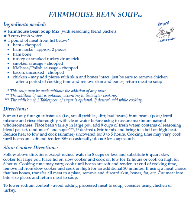 Farmhouse Bean Soup Mix