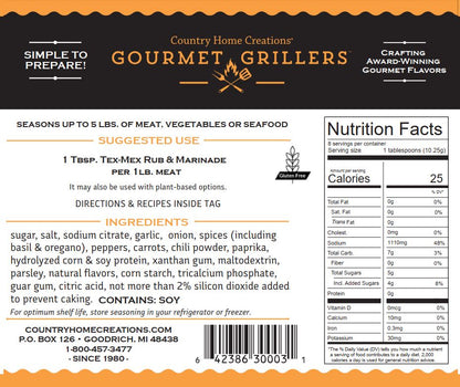 Gourmet Griller Tex-Mex Rub & Marinade - NEW RELEASE