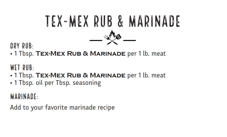 Gourmet Griller Tex-Mex Rub & Marinade - NEW RELEASE