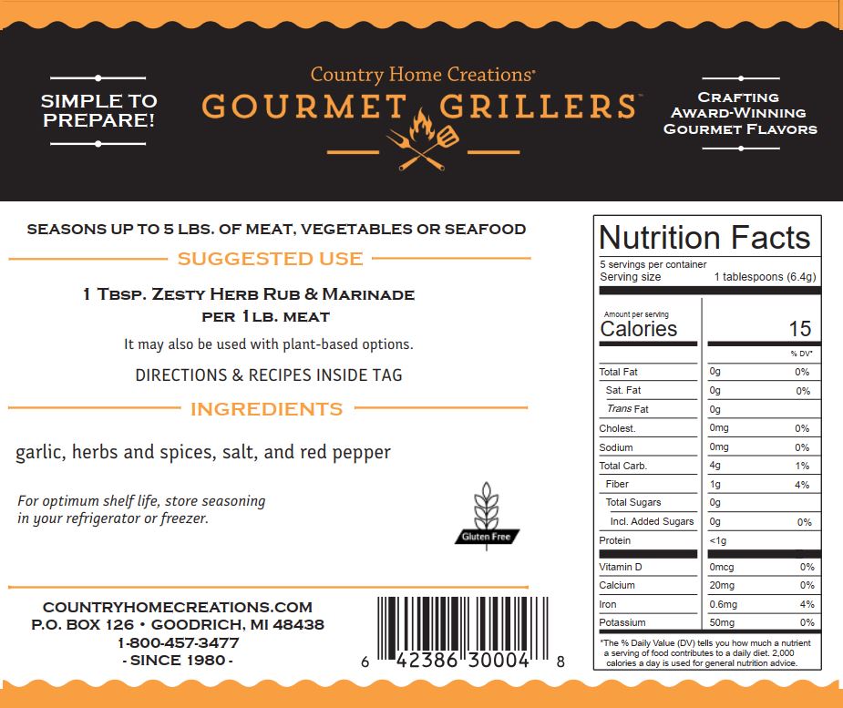 Gourmet Griller Zesty Herb Rub & Marinade - NEW RELEASE