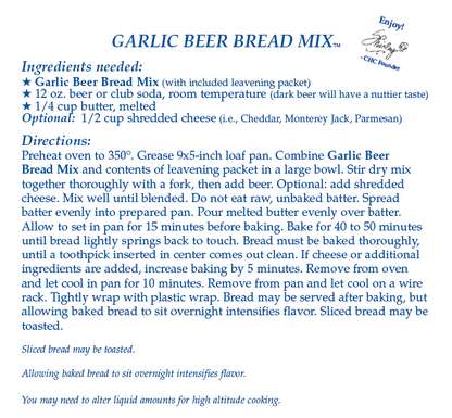 Garlic Beer Bread Mix