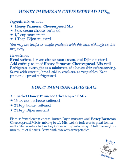 Honey Parmesan Cheesespread Mix-NEW RELEASE