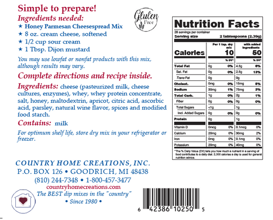 Honey Parmesan Dip Mix-NEW RELEASE
