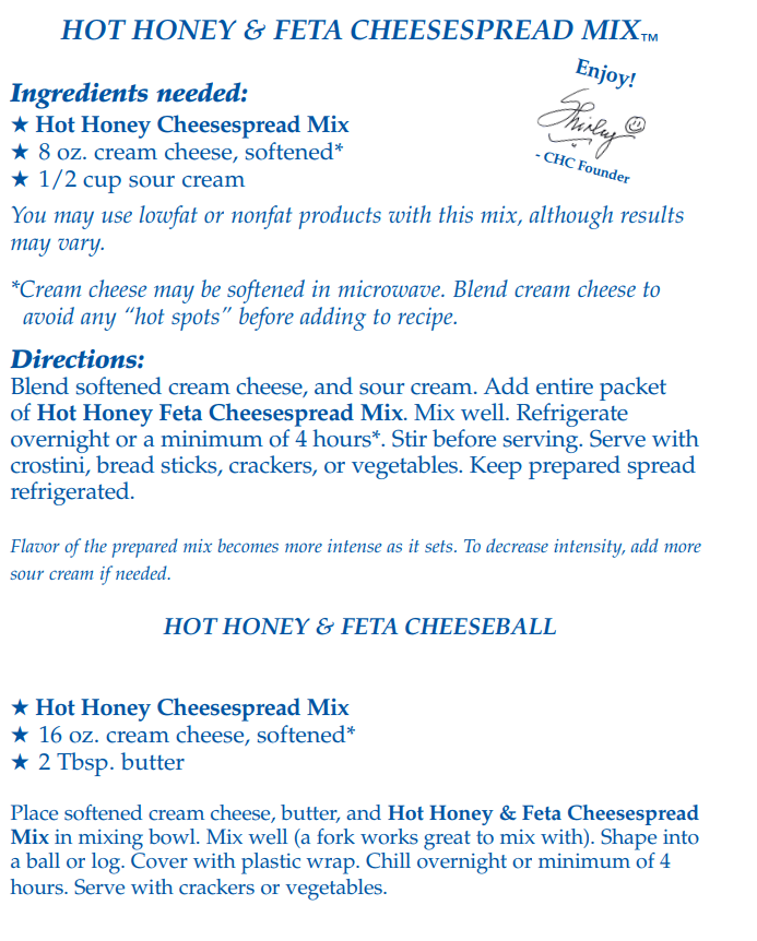 Hot Honey & Feta Cheesespread Mix - NEW RELEASE