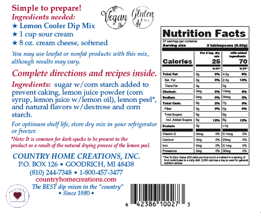 Lemon Cooler Dip Mix