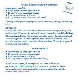 Taste of Michigan - Michigan Craft Beer Cheese Spread Mix