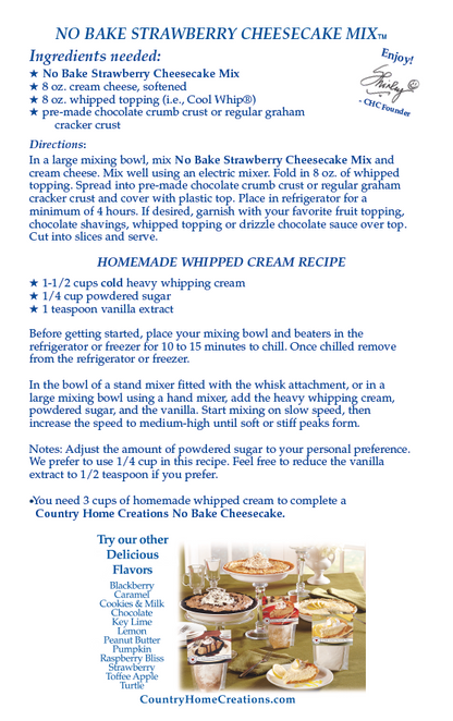 No-Bake Strawberry Cheesecake Mix