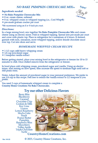 No-Bake Pumpkin Cheesecake Mix