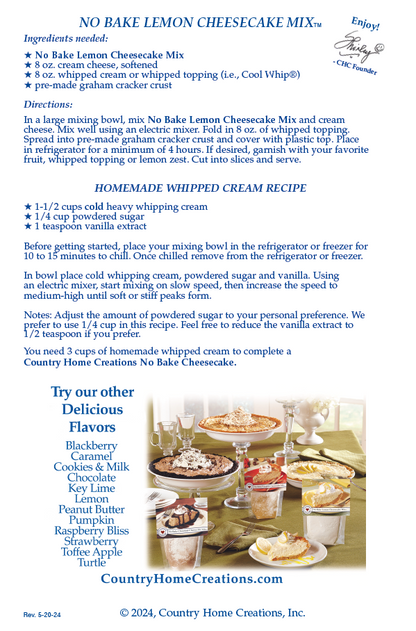 No-Bake Lemon Cheesecake Mix