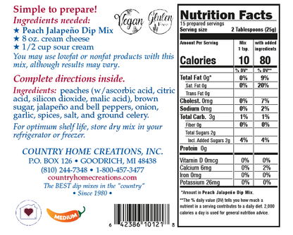 Peach Jalapeno Dip Mix