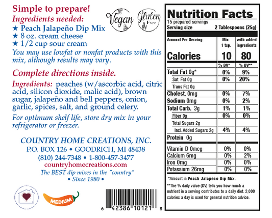 Peach Jalapeno Dip Mix