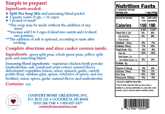 Split Pea Soup Mix