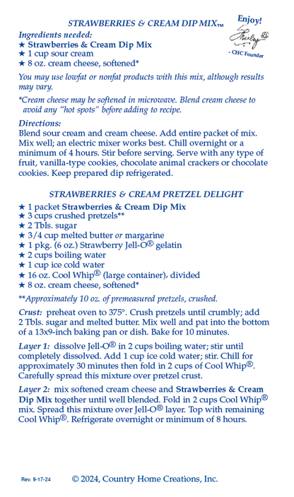 Strawberries & Cream Dip Mix