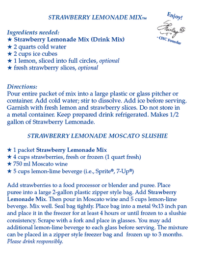 Strawberry Lemonade Mix