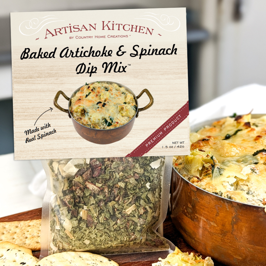 ARTISAN KITCHEN BAKED ARTICHOKE & SPINACH DIP MIX - NEW RELEASE