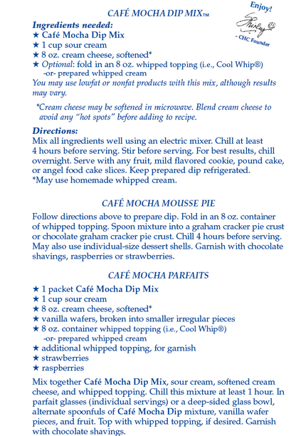 Cafe Mocha Dip Mix